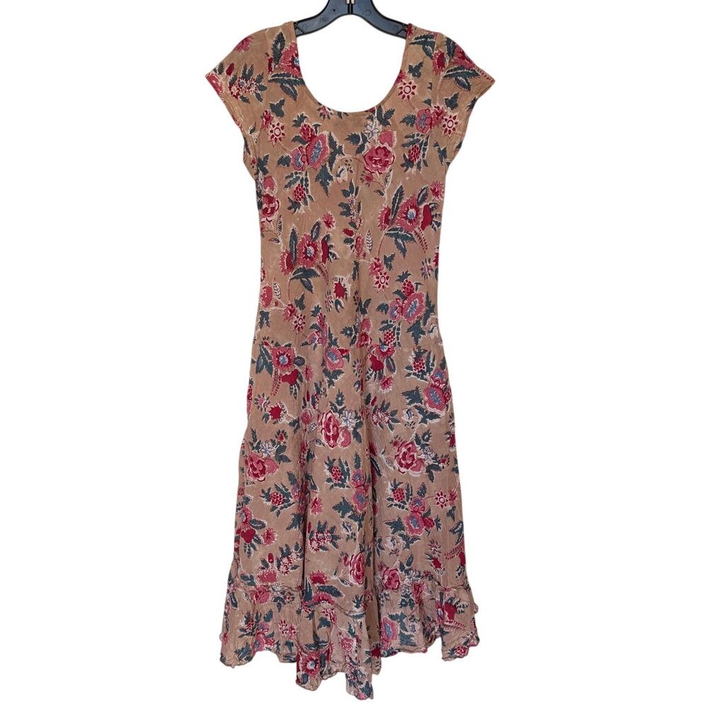 Passementrie Sedona Dress w Drop Waist, Ruffles, Southwestern - Artisan size S